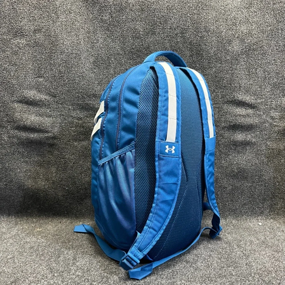Under Armour 1361176‎ 426 Storm Hustle 5.0 Blue/White Backpack School Gym Travel